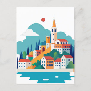 Split city Croatia  Postcard