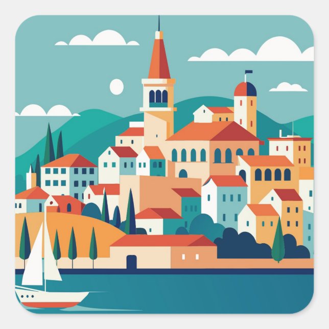 Split city Croatia  Square Sticker (Front)