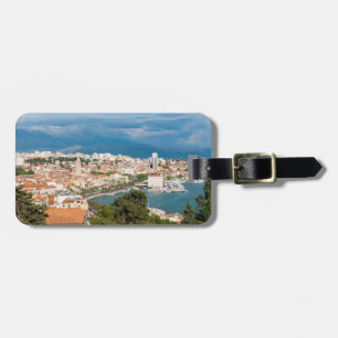 Split city seafront aerial view, Dalmatia, Croatia Luggage Tag