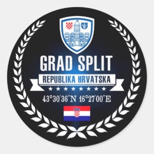 Split Classic Round Sticker