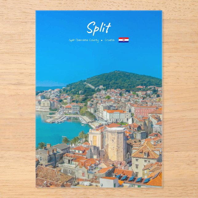 Split, Croatia - Coastal City Acrylic Invitations (Front)
