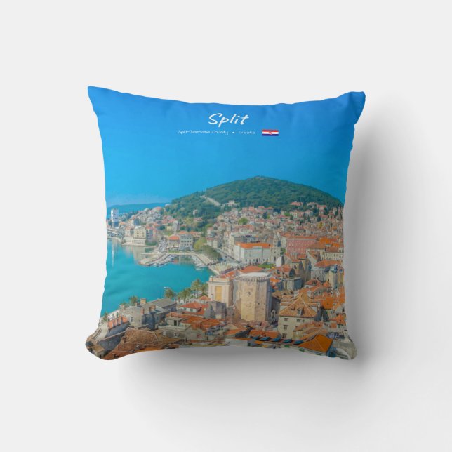 Split, Croatia - Coastal City Cushion (Front)