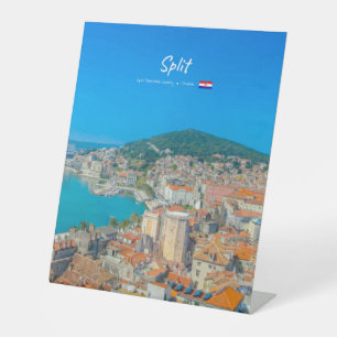 Split, Croatia - Coastal City Pedestal Sign