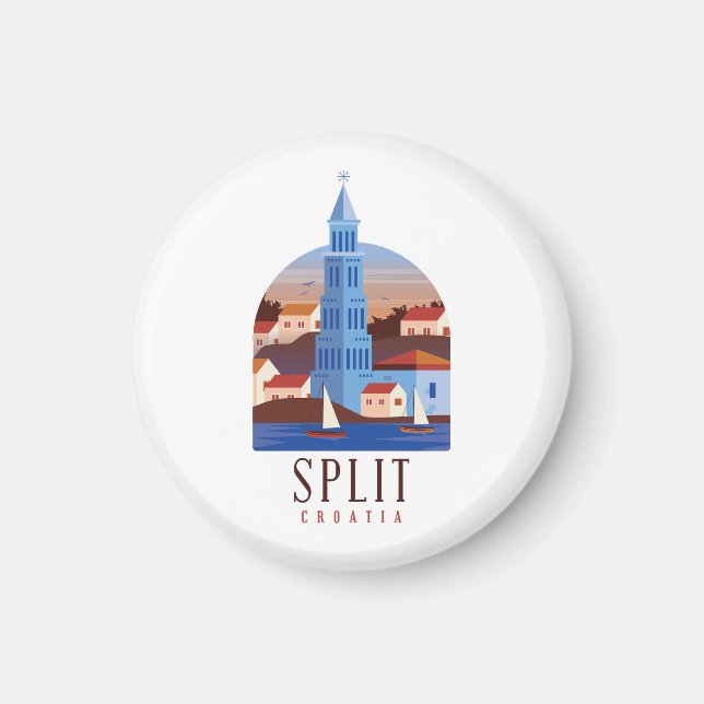 Split Croatia Dalmatia Vintage  Magnet (Front)