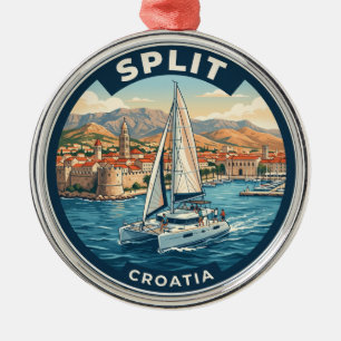 Split Croatia Metal Ornament