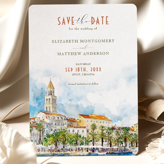 Split Croatia Save the Date Destination Invitation (Creator Uploaded)