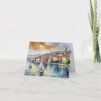 Split Croatia Watercolor