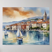Split Croatia Watercolor