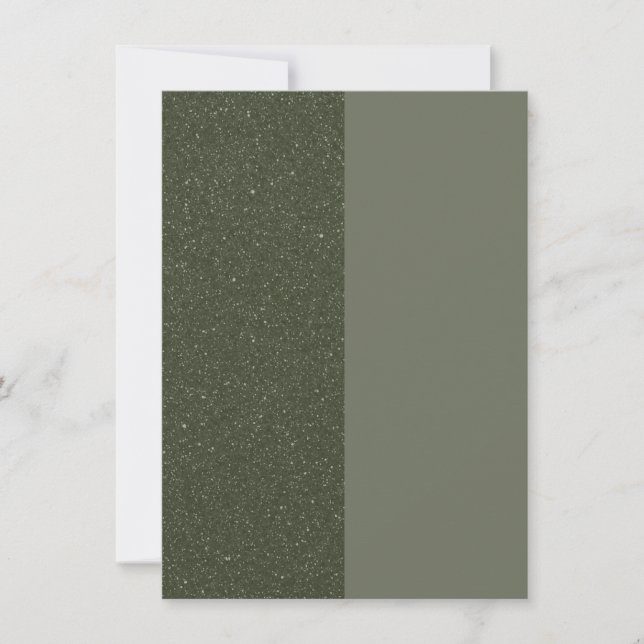 Split Design Flat Card – Moss Green & Textured (Front)