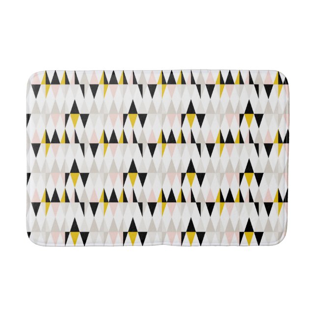 Split Geometric Triangle Pattern Bath Mat (Front)