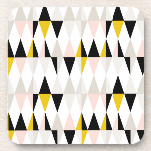 Split Geometric Triangle Pattern Coaster