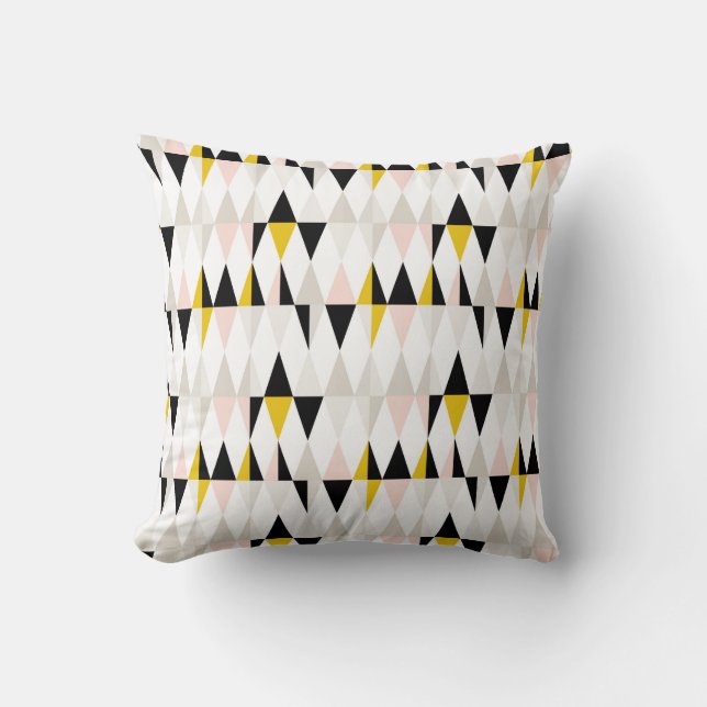 Split Geometric Triangle Pattern Cushion (Front)