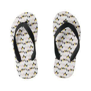Split Geometric Triangle Pattern Kid's Thongs