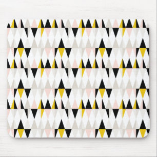 Split Geometric Triangle Pattern Mouse Pad