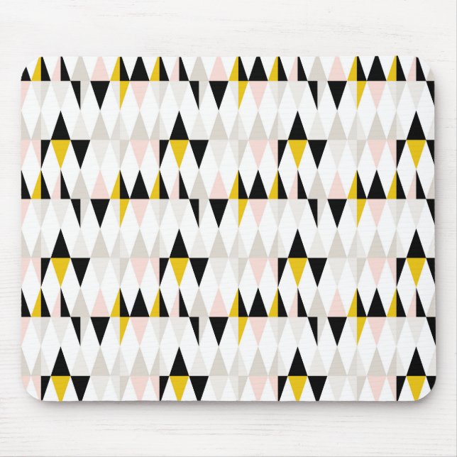 Split Geometric Triangle Pattern Mouse Pad (Front)