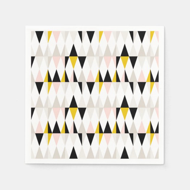 Split Geometric Triangle Pattern Napkin (Front)