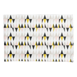 Split Geometric Triangle Pattern Pillowcase