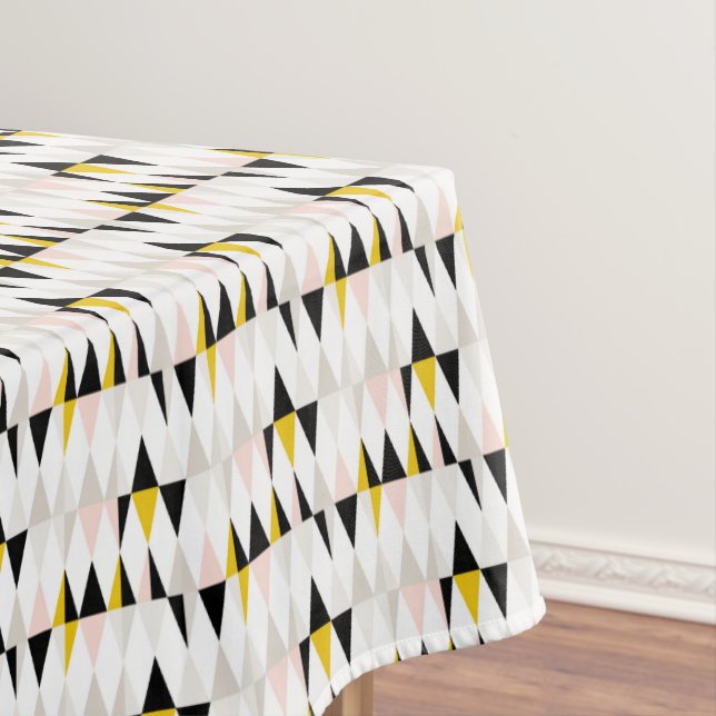 Split Geometric Triangle Pattern Tablecloth (In Situ)