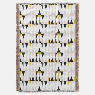 Split Geometric Triangle Pattern Throw Blanket