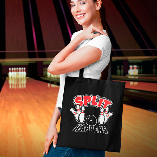 Split Happens Funny Bowling Fan Tote Bag