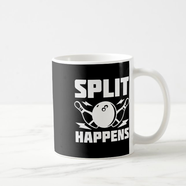 Split Happens Funny Bowling Joke  Coffee Mug (Right)