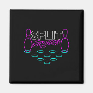 Split Happens Funny Bowling Magnet