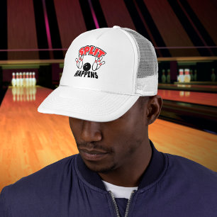 Split Happens Funny Bowling Trucker Hat