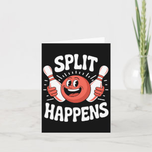 Split Happens Retro Bowling Card