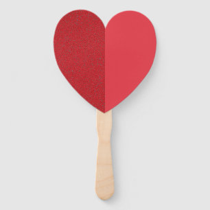 Split Heart Fan – Textured & Smooth Tomato Red