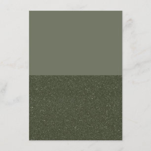 Split-Horizon Moss Green Flat Menu Card (Custom)