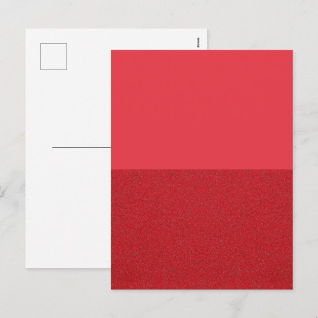 Split-Horizontal Tomato Red Postcard – Customise (Front/Back)