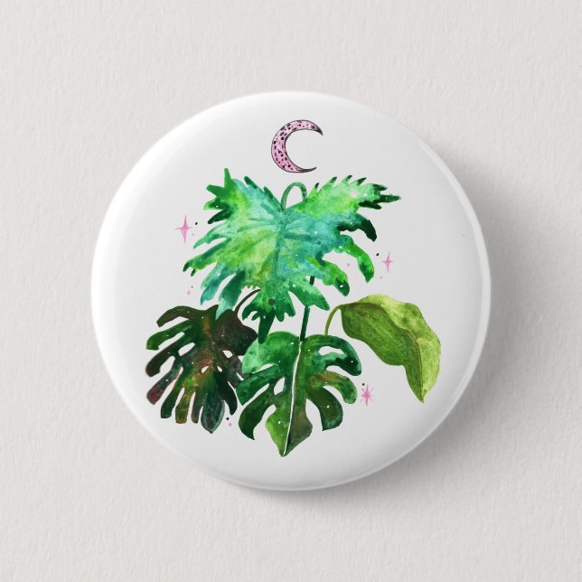 Split Leaf 6 Cm Round Badge (Front)