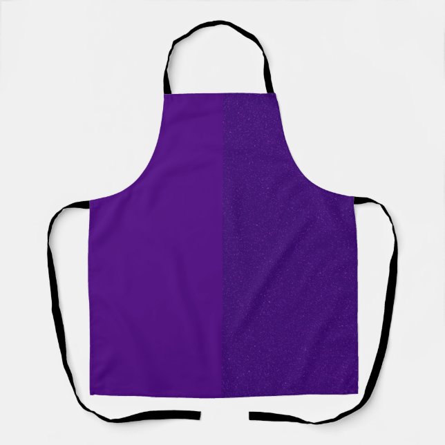Split Matte & Glitter Purple Apron – Customisable (Front)