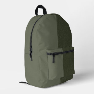 Split Moss Green Backpack – Customisable Design