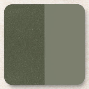 Split Moss Green Coaster Duo-Tone Style - Custom