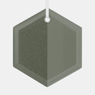 Split Moss Green Hexagon Ornament – Customisable