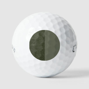 Split Moss Green Pattern Golf Ball – Customisable