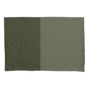 Split Moss Green Pillowcase – Customisable
