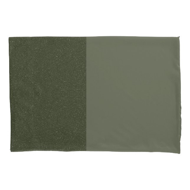 Split Moss Green Pillowcase – Customisable (Front)