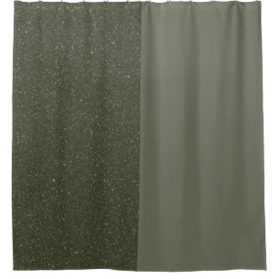 Split Moss Green Shower Curtain – Customisable