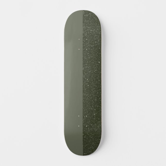 Split Moss Green Skateboard | Matte & Textured (Front)