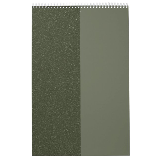 Split Moss Green Wall Calendar – Customisable (Cover)