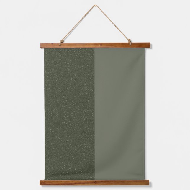 Split Moss Green Wall Tapestry – Customisable (Front)