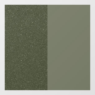 Split Moss Green Window Cling – Textured & Smooth