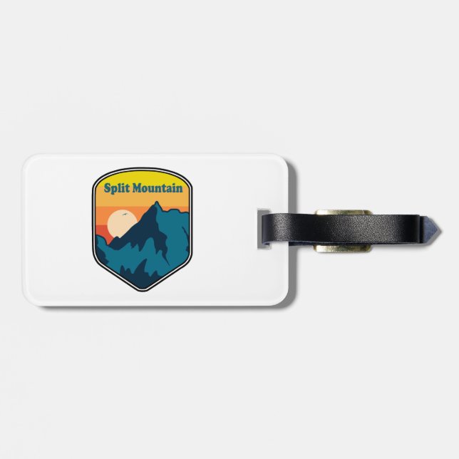 Split Mountain California Sunrise Luggage Tag (Back Horizontal)