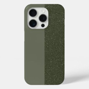 Split Noise Moss Green iPhone 15 Pro Case (Custom)