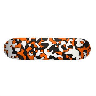 Split Orange Camo Deck Skateboard