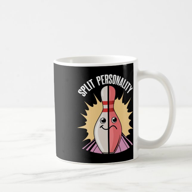Split Personality Bowling Pin  Coffee Mug (Right)