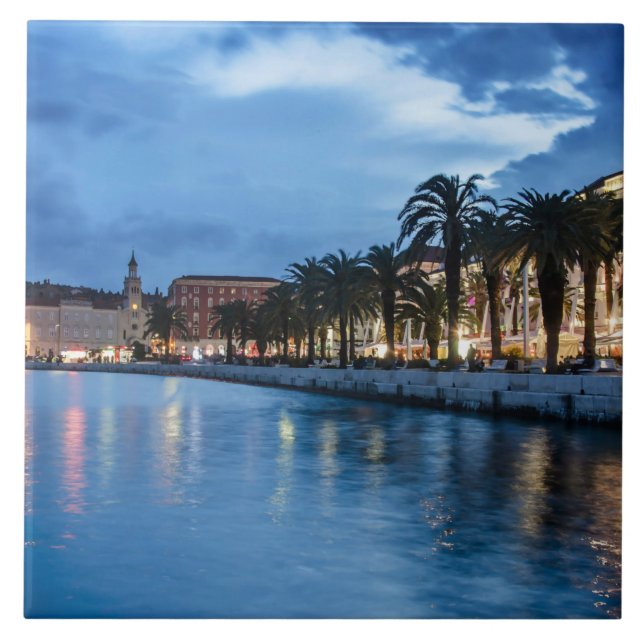 Split promenade in Croatia Ceramic Tile (Front)