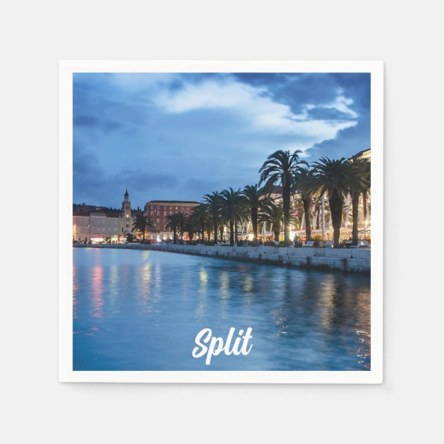 Split promenade in Croatia Napkin (Front)